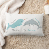 Narwhal Dolphin Friends Forever Pillow Kussen (Deken)