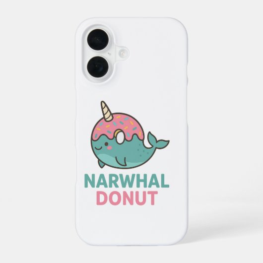 Narwhal Donut Phone Case iPhone 16 Hoesje (Achterkant)