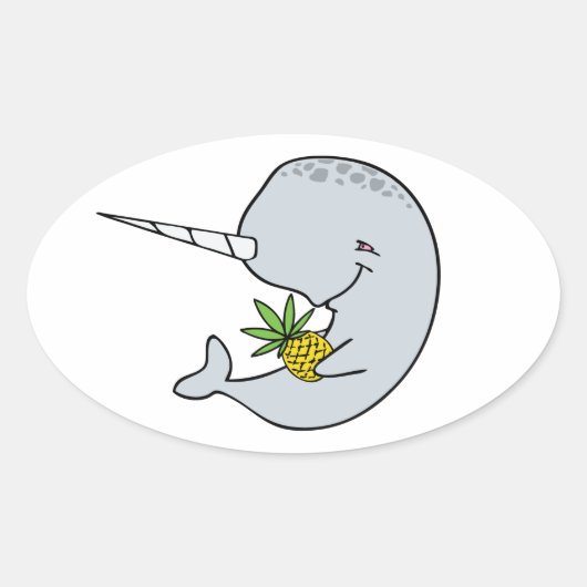 Narwhal en Ananas Stickers (Voorkant)