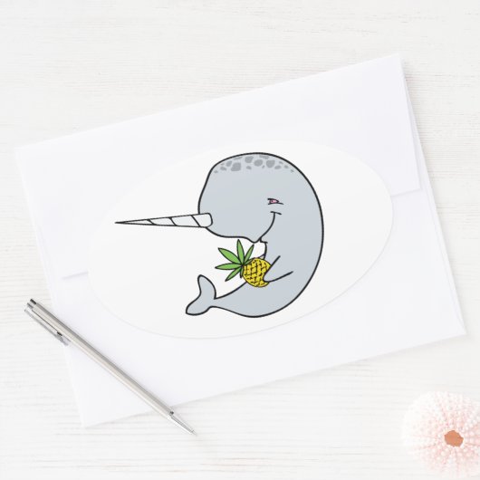 Narwhal en Ananas Stickers (Envelop)