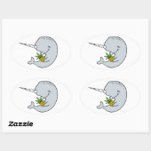 Narwhal en Ananas Stickers (Vel)