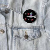 Narwhal en de Ruimtekasten Ronde Button 5,7 Cm (In situ)
