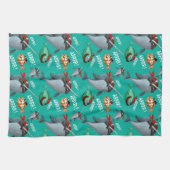 Narwhal en Fish Pirate Pattern Theedoek (Horizontaal)
