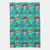 Narwhal en Fish Pirate Pattern Theedoek (Verticaal)