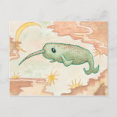 Narwhal en Moon Briefkaart (Voorkant)