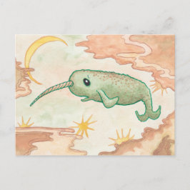 Narwhal en Moon Briefkaart