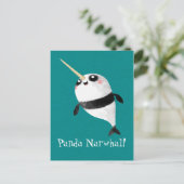 Narwhal en Panda in One Briefkaart (Staand voorkant)