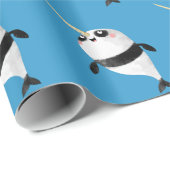 Narwhal en Panda in One Cadeaupapier (Rol Hoek)