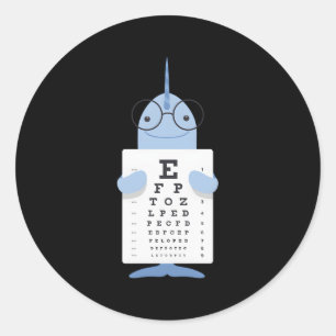 Narwhal Eye CH Doctor Ronde Sticker