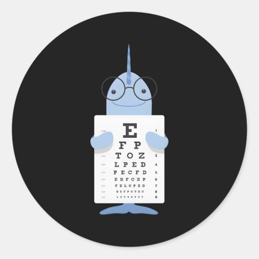 Narwhal Eye CH Doctor Ronde Sticker (Voorkant)