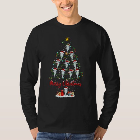 Narwhal Fish Christmas Tree Lights Narwhal Xmas T-shirt (Voorkant)