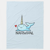 Narwhal Fleece Deken (Voorkant)