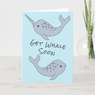 Narwhal Get Whale Soon Card Kaart