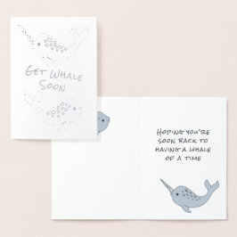 Narwhal Get Whale Soon Folie Kaart