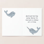 Narwhal Get Whale Soon Folie Kaart (Binnen)