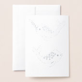 Narwhal Get Whale Soon Folie Kaart (Met envelop)