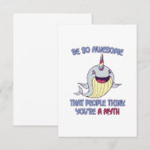 Narwhal Geweldige Myth Bedankkaart (Voorkant / Achterkant)