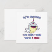 Narwhal Geweldige Myth Notitiekaartje (Voorkant / Achterkant)