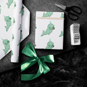 Narwhal Green | Cute Mint Chibi Cartoon Zee Party Cadeaupapier
