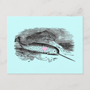 Narwhal Heart Briefkaart