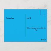 Narwhal houdt gelukkige verjaardag krijtbord briefkaart (Achterkant)