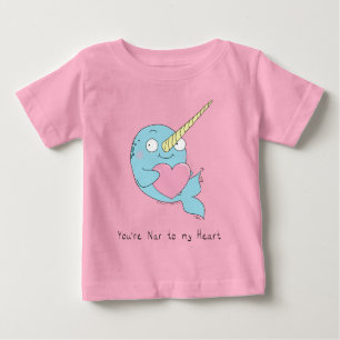 Narwhal Hugging a Heart Baby T-shirt