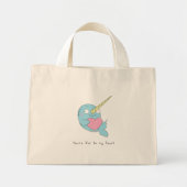 Narwhal Hugging a Heart Valentijn Day Canvas tas (Voorkant)