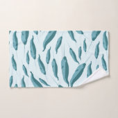 Narwhal in Blue Ocean Pattern Bad Handdoek (Handdoek)