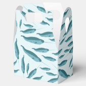 Narwhal in Blue Ocean Pattern Bedankdoosjes (Geopend)
