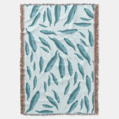 Narwhal in Blue Ocean Pattern Deken (Voorkant Verticaal)