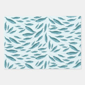 Narwhal in Blue Ocean Pattern Inpakpapier Vel (Voorkant 2)