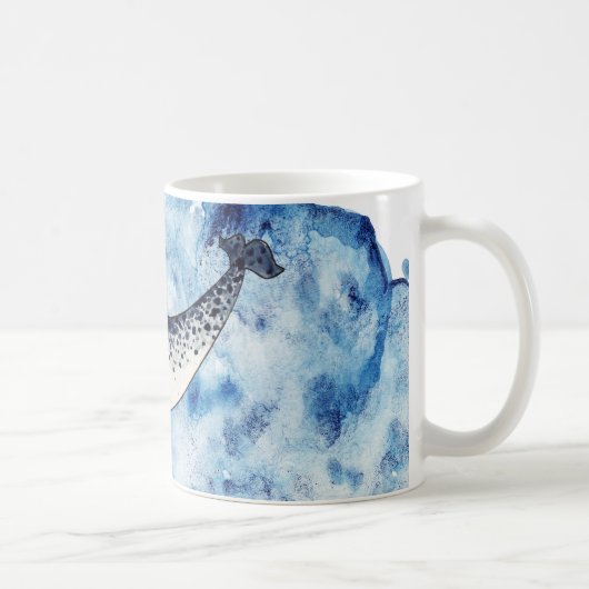 Narwhal in een spetter van waterverf koffiemok (Rechts)