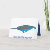 Narwhal in liefde Valentijnsdag Kaart (Achterkant)