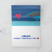 Narwhal in liefde Valentijnsdag Kaart (Binnen)