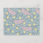Narwhal in Space Pattern Briefkaart (Voorkant)