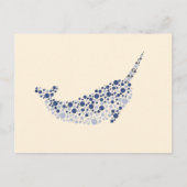 Narwhal in Stippen Briefkaart (Voorkant)