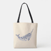 Narwhal in Stippen Tote Bag (Achterkant)