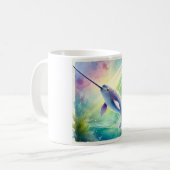 Narwhal in the Deep 110924AREF142 - Watercolor Koffiemok (Voorkant links)