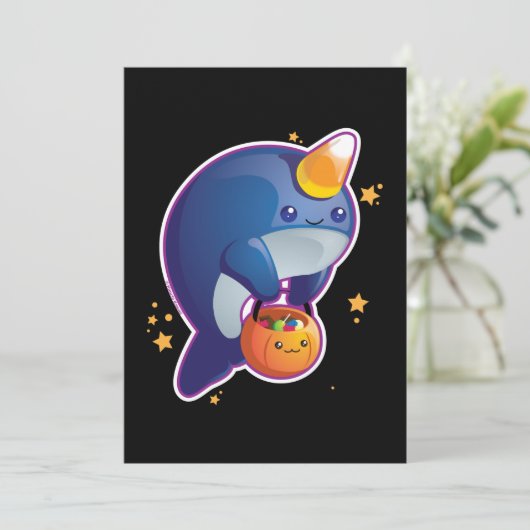 Narwhal Invitation Kaart (Staand voorkant)