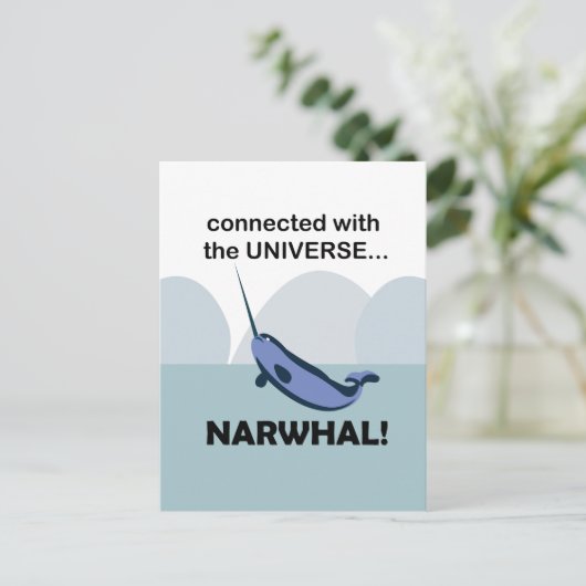Narwhal is verbonden met het universum Narwhal Briefkaart (Staand voorkant)