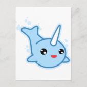 Narwhal Kawaii Briefkaart (Voorkant)