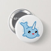 Narwhal Kawaii Ronde Button 5,7 Cm (Voorkant /achterkant)