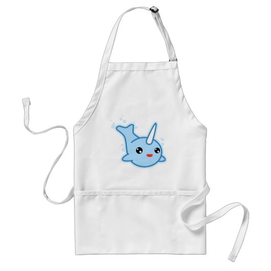 Narwhal Kawaii Standaard Schort (Voorkant)