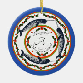 Narwhal Kerstversiering Keramisch Ornament