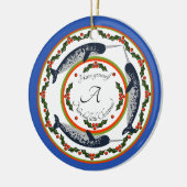 Narwhal Kerstversiering Keramisch Ornament (Links)