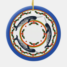 Narwhal Kerstversiering Keramisch Ornament