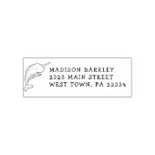 Narwhal Kind Leuke walvis retour adres stempel (Design)