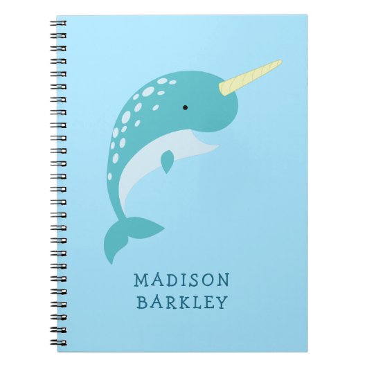 Narwhal Kind's Cute Whale Notitieboek (Voorkant)