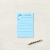 Narwhal Kind's Cute Whale Post-it® Notes (Op bureau)