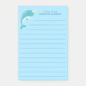 Narwhal Kind's Cute Whale Post-it® Notes (Voorkant)
